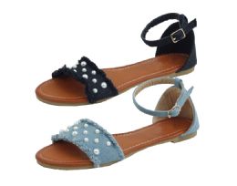 12 Bulk Ladies Fashion Sandals In Silver