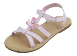 12 Bulk Girl"s Fashion Sandals In Pink