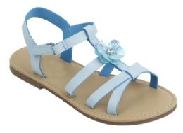 12 Bulk Girl"s Fashion Sandals In Blue