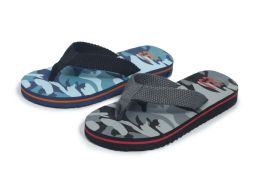 48 Bulk Boys Fashion Sandals Camo