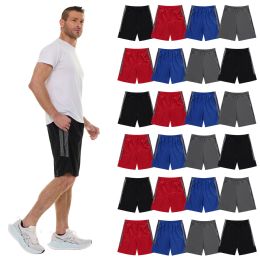 72 Bulk Mens 21 Inch Mesh Athletic Basketball Jogging Shorts Assorted Sizes
