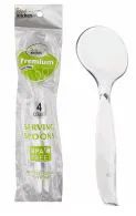 48 Bulk Ideal Dining HD 4CT Clear Serving Spoon