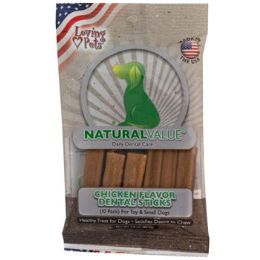 24 Bulk Dog Treats Chicken Flavordental Sticks 10pk 3.0 Ozmade In Usa