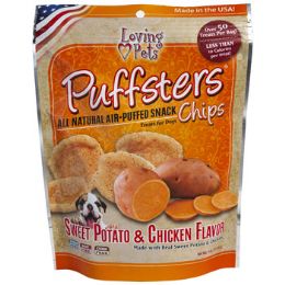 6 Bulk Dog Treats Puffsters Chips Sweet Potato & Chicken 4 Oz Made In Usa