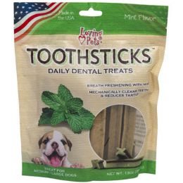 24 Bulk Dog Treat Dental Toothsticksmint Flavor 13 Oz For Mediumto Large Dogs Made In Usa