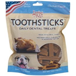 24 Bulk Dog Treat Dental Toothsticks Chicken Flavor 13 Oz For Small Dogs Made In Usa