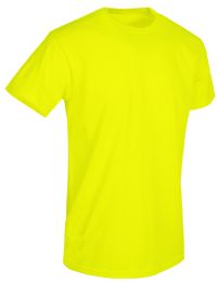96 Bulk Mens Neon Yellow Cotton T Shirt Size Small
