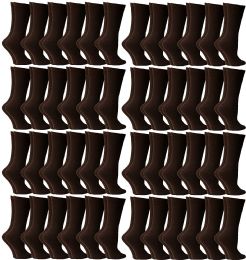 240 Bulk Yacht & Smith Women's Brown Crew Socks