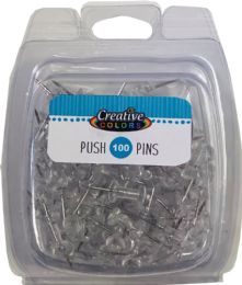 48 Bulk Push Pins - 100ct - Clear