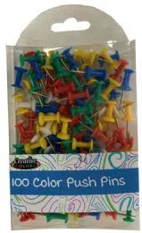 48 Bulk Push Pins - 100ct - Colored - Pillowcase Packaging