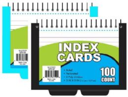 24 Bulk Index Cards - 3in X 5in - 100 Sheets - Poly Covers - Poly Dividers - Perforated Cards 