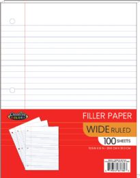 48 Bulk Filler Paper - 10.5 X 8 Inch  - 100 Sheets - Wide Ruled