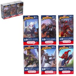 48 Bulk Pocket Tissue 6pk Marvel Spiderman Asst 2ply 10ct White