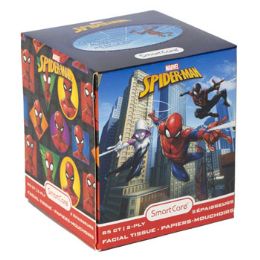 24 Bulk Facial Tissue 85ct Marvel Spiderman 2ply White Boxed
