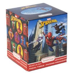 48 Bulk Facial Tissue 85ct Marvel Spiderman 2ply White Boxed