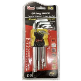 60 Bulk Durable Wrench 9pc Hex Key Set