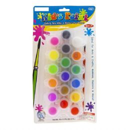 72 Bulk 0.17 Fl Oz 18 Color Kid's Paint With Brush