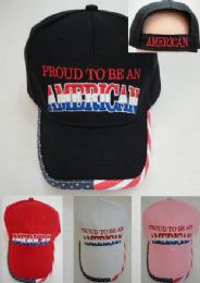 24 Bulk Proud To Be An American Hat