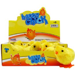 144 Bulk 3.5" Wind Up Chick In 12pc Display Box