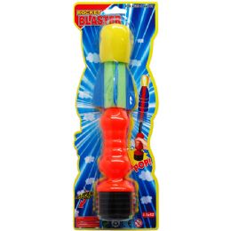72 Bulk 10" Rocket Launcher On Blister Card, 2 Assorted Colors