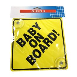 24 Bulk 60 Wholesale Baby On Board Suction Cup Car Sign -