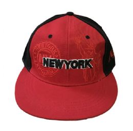 36 Bulk New York Flat Bill Fitted Hat