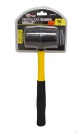 24 Bulk Fiberglass Rubber Mallet 16 Ounce