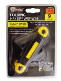 24 Bulk Folding Hex Key Wrench 9 Piece