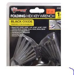 18 Bulk Folding Hex Key Wrench Sae And Metric
