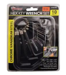 36 Bulk Hex Key Wrench Set On Ring 10 Piece Sae