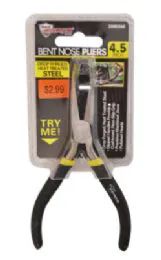 48 Bulk Mini Bent Nose Pliers 4.5 Inch