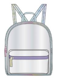 6 Bulk 8.25" Clear Mini Backpacks