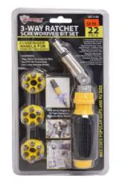 18 Bulk Ratchet Screwdriver With Bits 22 Piece