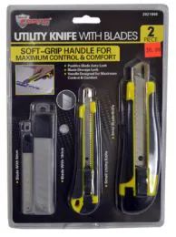 24 Bulk Snap Blade Knives With Grip And Blades 2 Piece