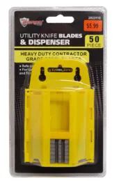 24 Bulk Utility Knife Blades With Dispenser 50 Piece