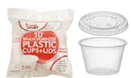 72 Bulk Plastic Cups With Lids