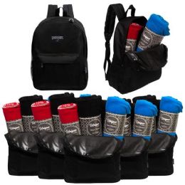 12 Bulk 12 Backpacks And 12 Winter Throw Blankets
