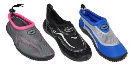 30 Bulk Women's Aqua Shoes W/ Drawstring & Toggle - Assorted Color - Sizes 5-10