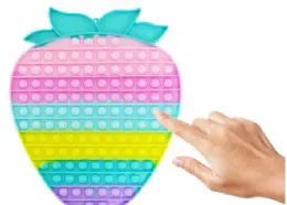 4 Bulk Bubble Pop Toy Jumbo Strawberry