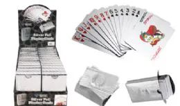 24 Bulk Silver Foil Playing Cards