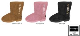 12 Bulk Girl's Winter Boots W/ Side Bebe Lurex Embroidery