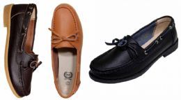 12 Bulk Women's Genuine Leather Moccasins