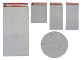 144 Bulk 3 Piece Center Table Mat And Placemat Set White Beige