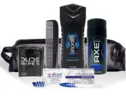 6 Bulk Men's Travel Hygiene Convenience Kits - 6 Pc. In Zippered Pouch