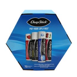 72 Bulk Chapstick Lip Balm Fish Bowl Assorted
