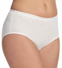 72 Bulk Womens Cotton Underwear Panty Briefs Assorted Sizes 6-10 Solid White