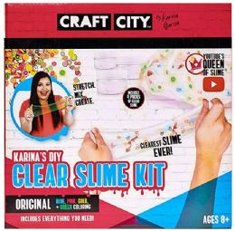 6 Bulk 10"x10" Craft City Clear Diy Slime Kit