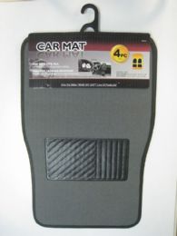12 Bulk Pl Car Mat 4 Piece Grey Fabric