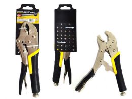 24 Bulk Grip Lock Wrench 9.8" Long Yellow And Black Handle