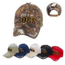 24 Bulk Jesus Is My Boss Ball Cap